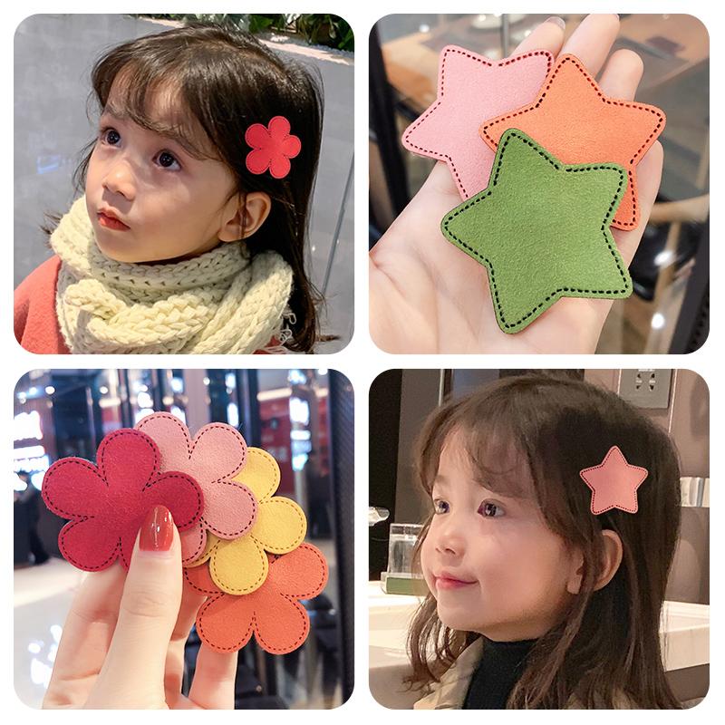 Girls Snap Hair Clips Flowers Star Design Hair Accessories for Women