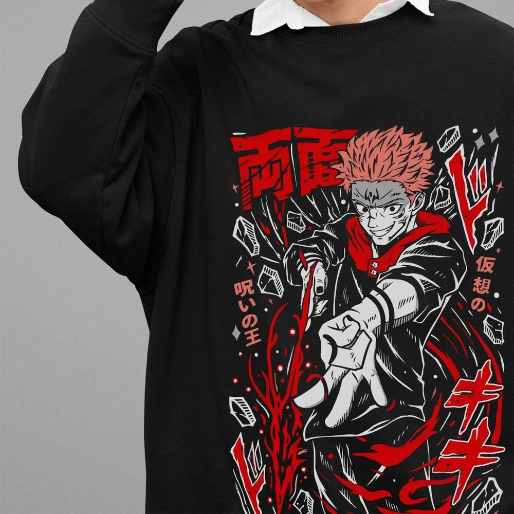 Jujutsu Kaisen Sweatshirt Sukuna Sweater JJK Anime Pullover Gojo Satoru Yuji