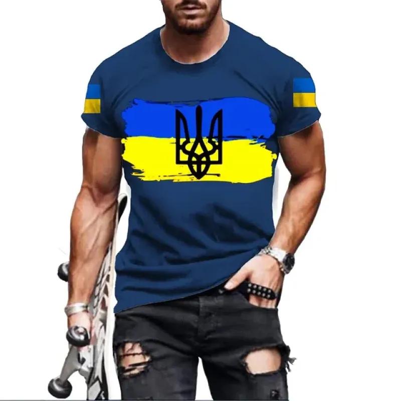 Wengy 2 Vintage Heren T-shirt Oekraïense T-shirt 3d Heren Oekraïne Militaire Leger Embleem T-shirts Oekraïense Vlag Logo T-shirt Tees XXS-6XL L