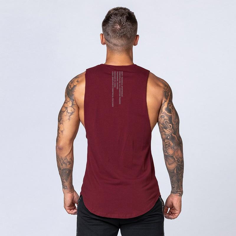 Workout Singlets Gym Clothing Bodybuilding Mesh Fitness Mens Tank Top Vest Muscle Sleeveless Sportswear Undershirt Stringer