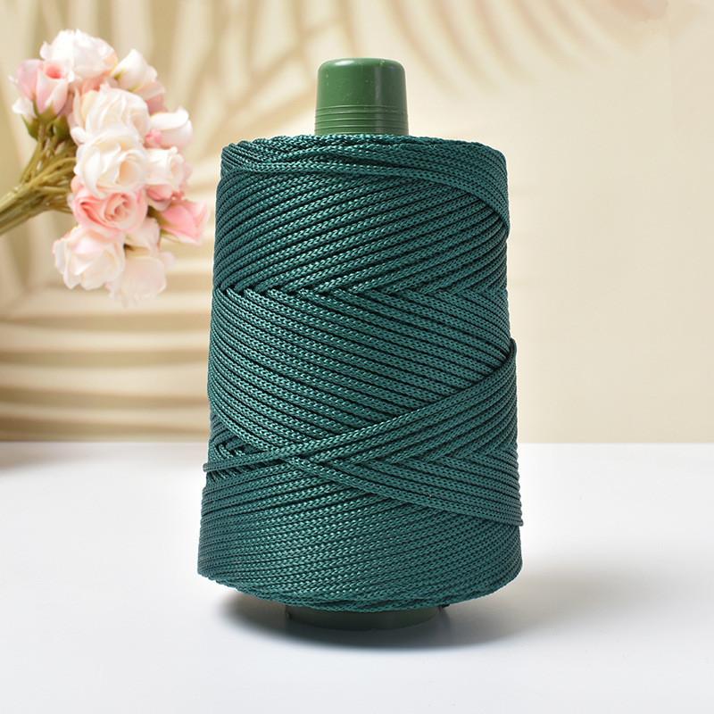 

Легкая ледяная шелковая пряжа для летнего рукоделия, ручного плетения, шляпа от солнца, сумка, обувь, подушка, крафтовая веревка, полая шерсть, вязание крючком, подушка зелёный