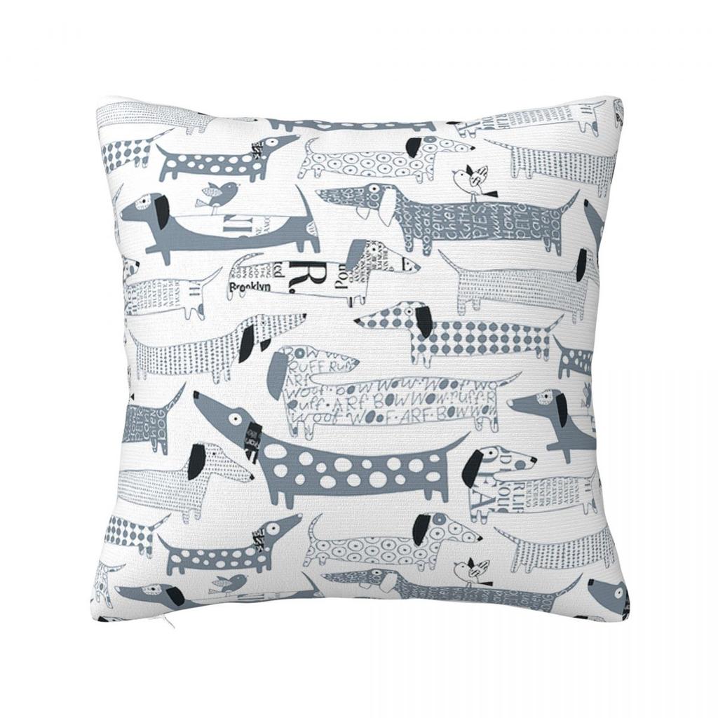 Dachshund Dog Love Square Pillow Covers Home Wiener Sausage Doxie Cushion Cover Cute Home Decoration Pillowcase 4545
