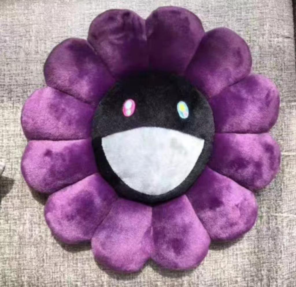 Rainbow Daisy Plush Pillow Sunflower Shaped Floor Game Mat Seat Cushion For Sofa Car Soft And Comfortable