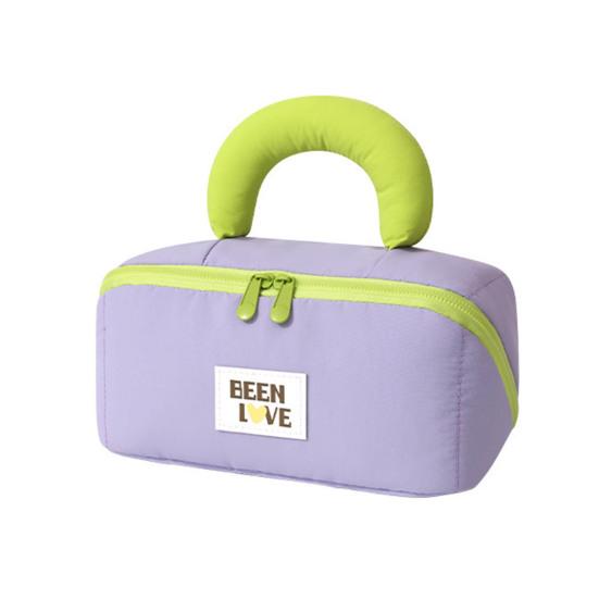 

Открывающаяся плоская косметичка Дорожная косметичка с мягкой ручкой Большая вместимость Сумка для туалетных принадлежностей с отделением для кистей для деловой поездки Отпуска A фиолетовый