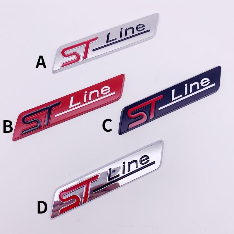 

1Pcs 3D Metal STline Car Emblem Badge Decal Sticker for Ford Focus ST Mondeo D