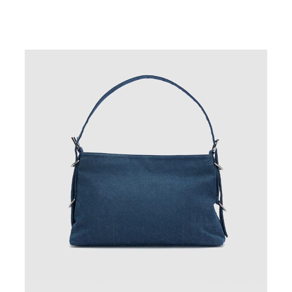 Новая женская модная сумка через плечо большой вместимости в уличном стиле серо-синего — фото 3