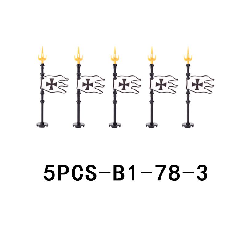 Medieval Castle Knight Figures Weapon Building Blocks Military Army Soldier Flag Shield Cloak Legion Accessories Bricks Toy Gift