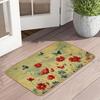 Retro Butterfly Floor Mat Bathroom Door Mat Dirt Resistant and Easy To Maintain Foot Mat