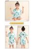 Ice Silk Summer Pajamas Set for Kids - Short Sleeve & Long Pants