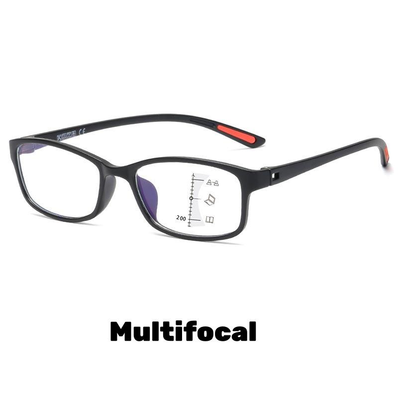 Anti Blue Light Multifocal Reading Glasses for Men Women Ultralight Sports Progressive Far Sight Glasses of View Far and Close