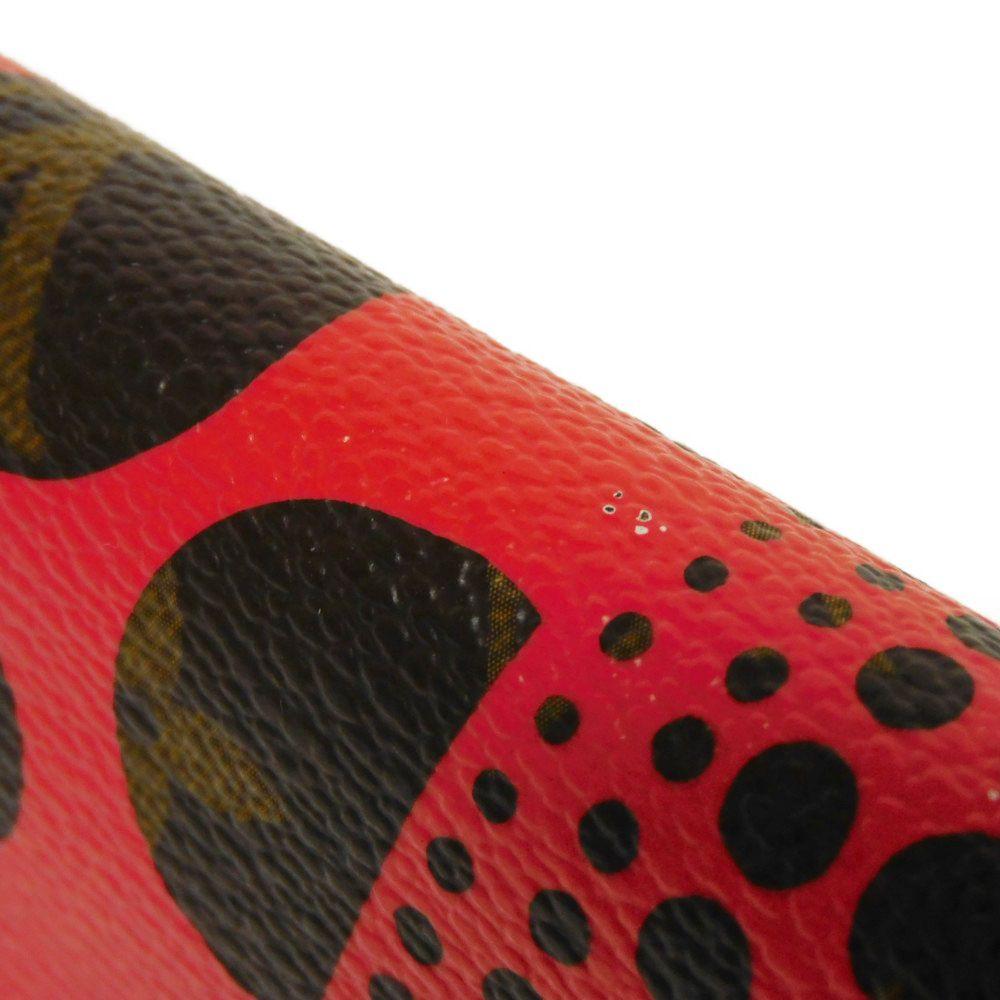 Used 12564 Zippy Wallet M60450 7940 Yayoi Kusama Brown Red Old Model Monogram Pumpkin Dot Rouge Unisex from Japan