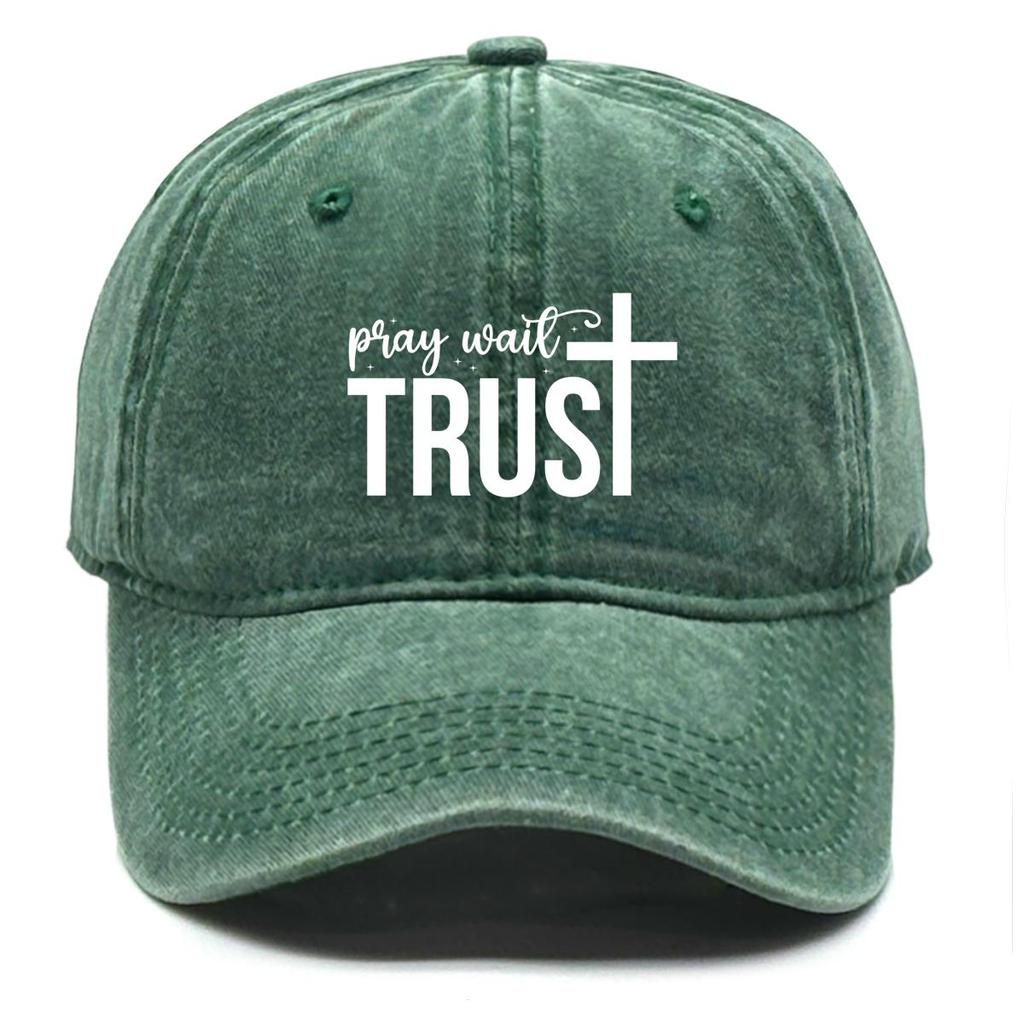 TRUST" Cross Print Snapback Baseball Cap, Sports Hat Simple Casual Solid Color Fit Adjustable Sun Hat