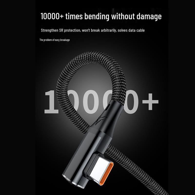 Jingyao 120W Fast Charging Elbow Type-C Cable for Apple 15/16 and Huawei 6A
