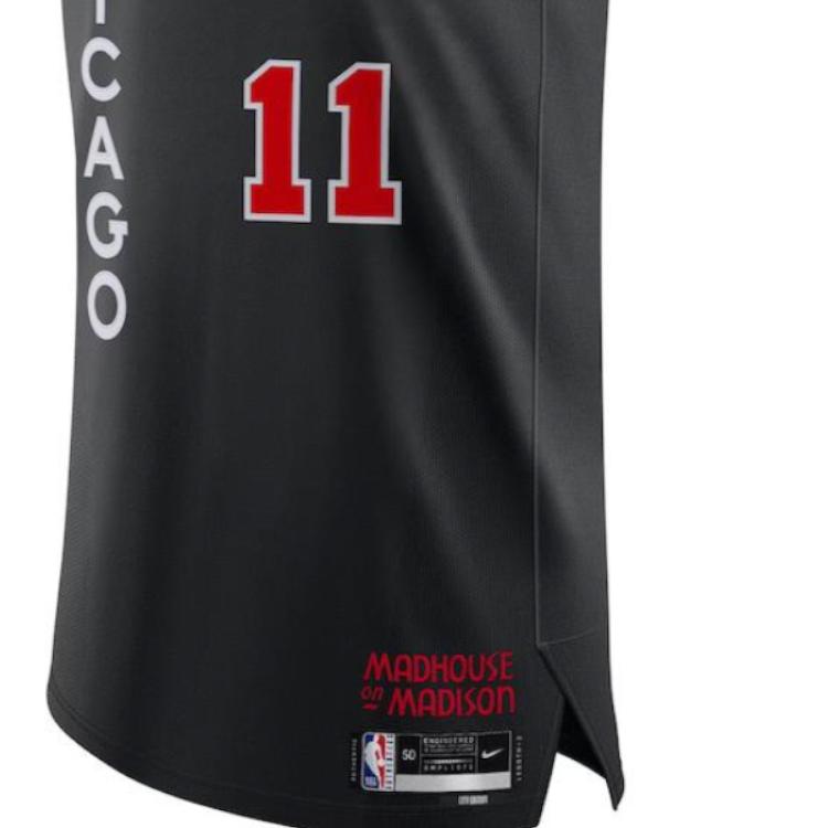 Nike X NBA DeRozan Bulls 23-24 City Edition AU Player Version Embroidered Basketball Jersey Men Jersey Black DX8754-010