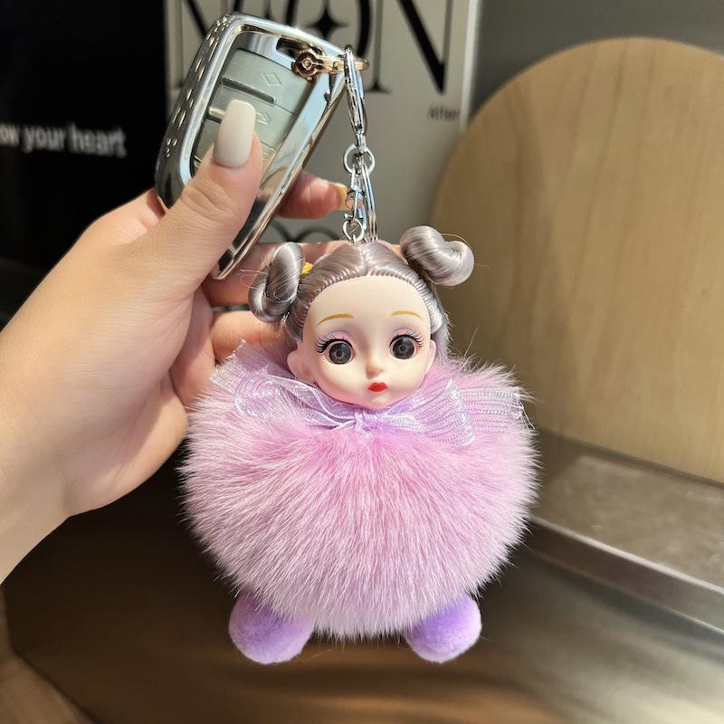 

Милый помпон брелок плюшевый мяч брелок кукла кулон брелок цепочка для ключей автомобиля брелок