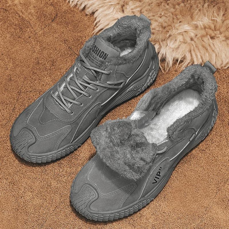 2026 Winter Neue Herrenschuhe Samt Warm Lässige Schuhe Herren Schneestiefel Winter Warme Sneaker für Herren Winterstiefel Chaussure Hommes