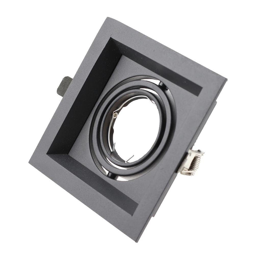 JOYINLED Square Recessed Spotlight Aluminum LED Downlight Frame MR16 GU10 Fitting Housing Fixture for Ceilings Black White