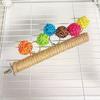 New Grinding Claw Parrot Rope Pole Standing Rod Colored Ball Mouth Chew Cage Accessories Pet Bird
