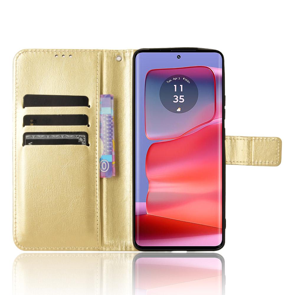 

For Motorola Edge 50s Pro 5G/Edge 50 Pro 5G/Edge 50 5G Leather Folding Stand Wallet Phone Cover Crazy Horse Texture Brown
