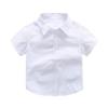 Boys' White Shirt & Black Shorts Summer Set - Short-Sleeved Performance Wear