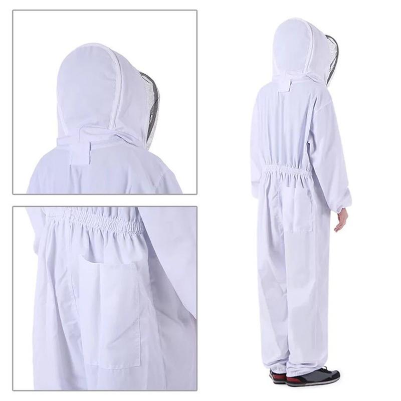 Beekeeping tools beekeeping tools beeproof clothing white beeproof clothing one-piece bee clothing cotton bee protective clothin