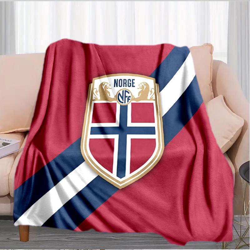 Norwegian Football Crest Blanket Suitable for Sofas, Beds, Offices, And Camping - Perfect Gift for Halloween Christmas