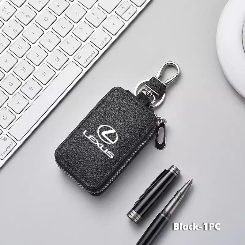 For Lexus Leather Car Keychain Bag Organizer Key Zipper Case Bag Protection Cover CT ES GS NX IS250 RX350 IS200 LX570 UX250h AFJ1