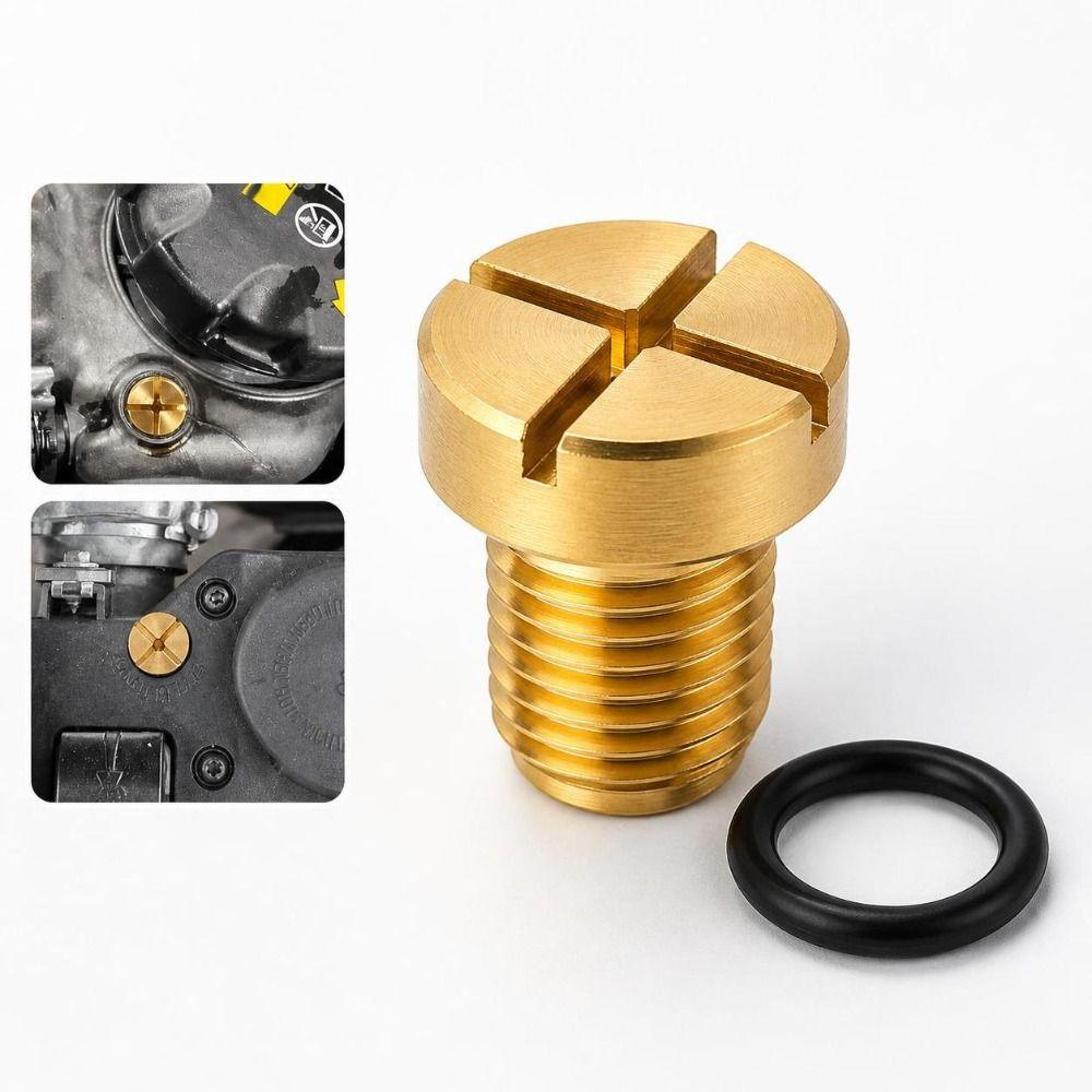 Brass Coolant Expansion Screw External Thread Radiator Plug Replacement Part Coolant Drain Plug