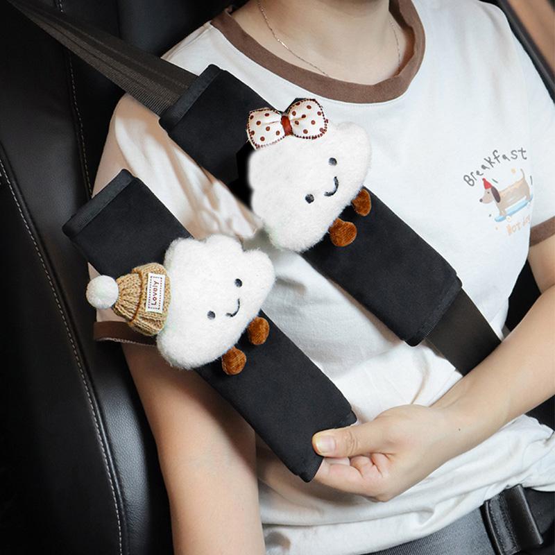 Hot Sales Cartoon Cloud Car Seat Belt Cover Shoulder Strap Harness Cushion Pad Auto Protector Neck Support For Child Women