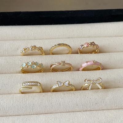 Dripping Butterfly Flower Opening Ring Female Niche Personality Versatile Sweet Temperament Simple Fashion Ring Ring