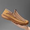2024 Summer Men's Slip-on Casual Sports Shoes - Breathable Hand-stitched Mesh, Large Sizes