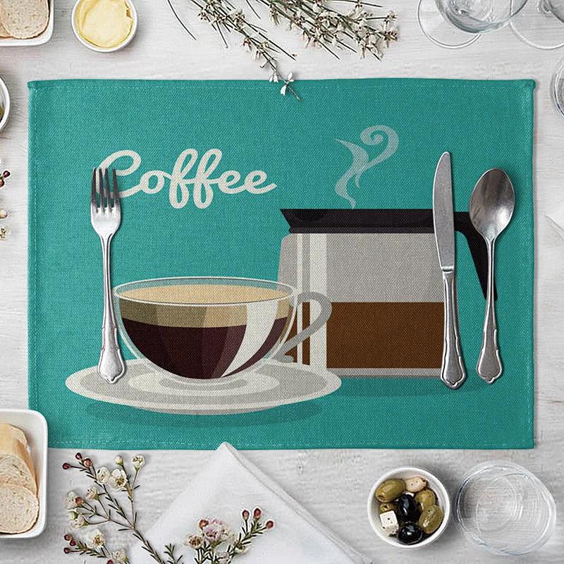 

Blue Coasters Coffee Placemats Dining Tables Coaster Coffee Tea Cup Pad Kitchen Placemat for Table Cloth Insulation Coffee Tea 2pcs 30x45cm