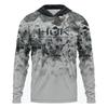 HUK Fishing Long-sleeved UPF50 Hooded Sun-protection Anti-ultraviolet T-shirt Breathable Men's Clothes Top