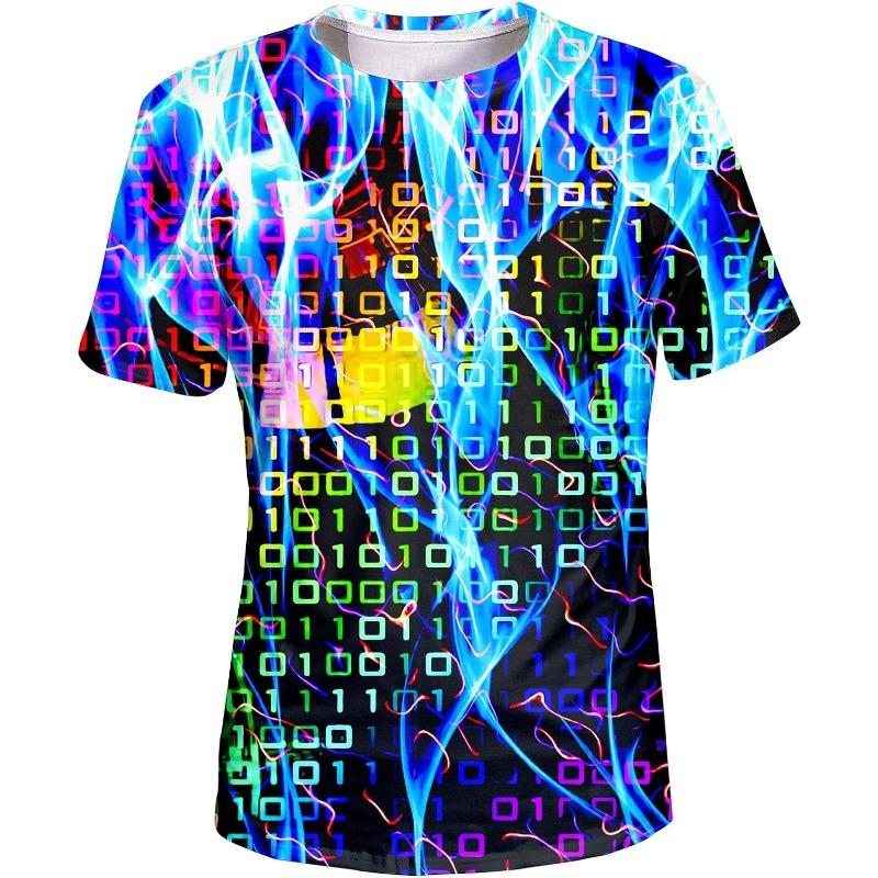 Men's Summer T-Shirt 3D Summer Style Beach Coconut Trees Polyester Quick Dry Breathable Short Sleeve Casual Wear