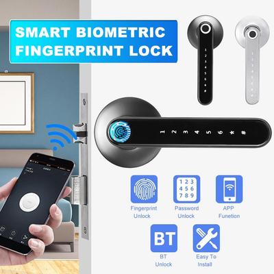 Intelligentes elektronisches Türschloss mit Fingerabdruck, Bluetooth, Passwort-Griffschloss, APP-Entsperrung, schlüsselloser Zugang, unterstützt iOS/Android