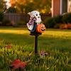 Solar Powered Ghost Garden Light Pumpkin Stake Light, LED Auto Sensor Outdoor Lamp, Waterproof Creative Seasonal Lawn Ornaments Decorative Ground for