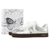 VL COURT 2.0 Leichte und atmungsaktive Low-Top Skateboard-Schuhe Damen Silber Weiß ID6015(Team973-S-BOX)