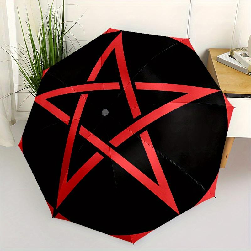 Red Star Symbol Sticker - Unique Design for Any SurfaceUmbrella, Portable 3-Fold Compact Umbrella,Christmas Gift ES495