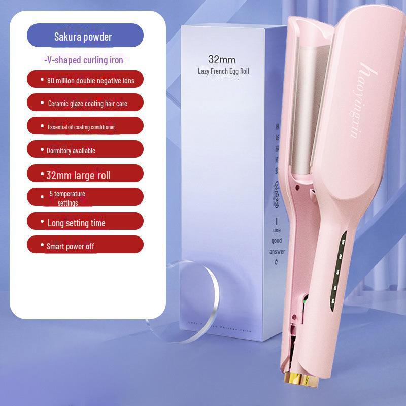Mini Portable Wet/Dry Dual-Use Egg Curling Iron with Negative Ions
