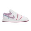 Kids' Sneakers Jordan 1 Low White Light Bordeaux (GS) White/Rush Pink/Washed Teal/Light Bordeaux