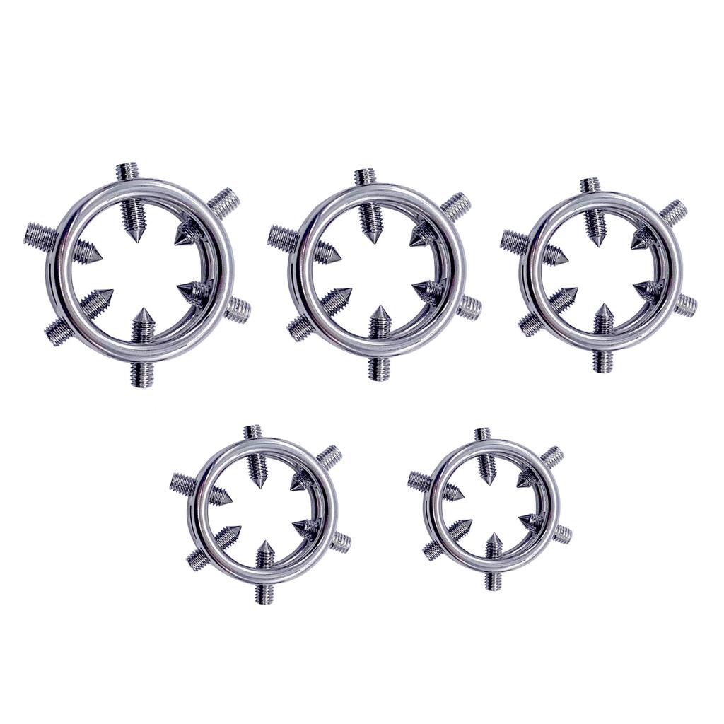 Nerezový pojistný kroužek se šroubem Nastavitelný pánský zámek cudnosti erekční kroužky klec na penis Slave Femdom BDSM