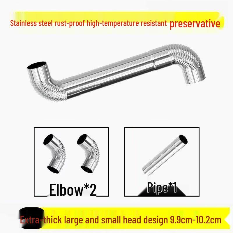 Stainless Steel Chimney Elbow for Wood Stove & Fireplace