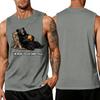 Men's Funny Animal Saying Tank Top - Loose Fit Breathable Summer Vest for Gym and Street