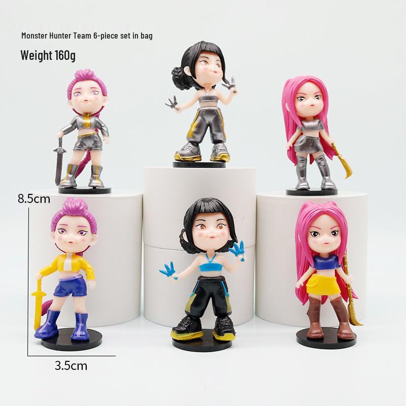 K-POP Trend Q Demon Hunter Girl Group Star Figure Blind Box Ornament