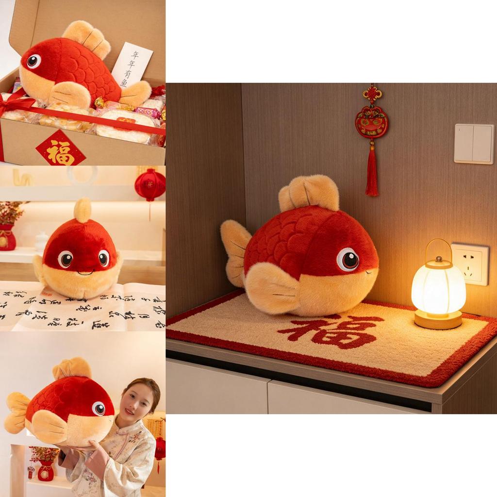 Koi Fish Plush Toy Pillow With Pp Cotton Filling For Living Room Decoration