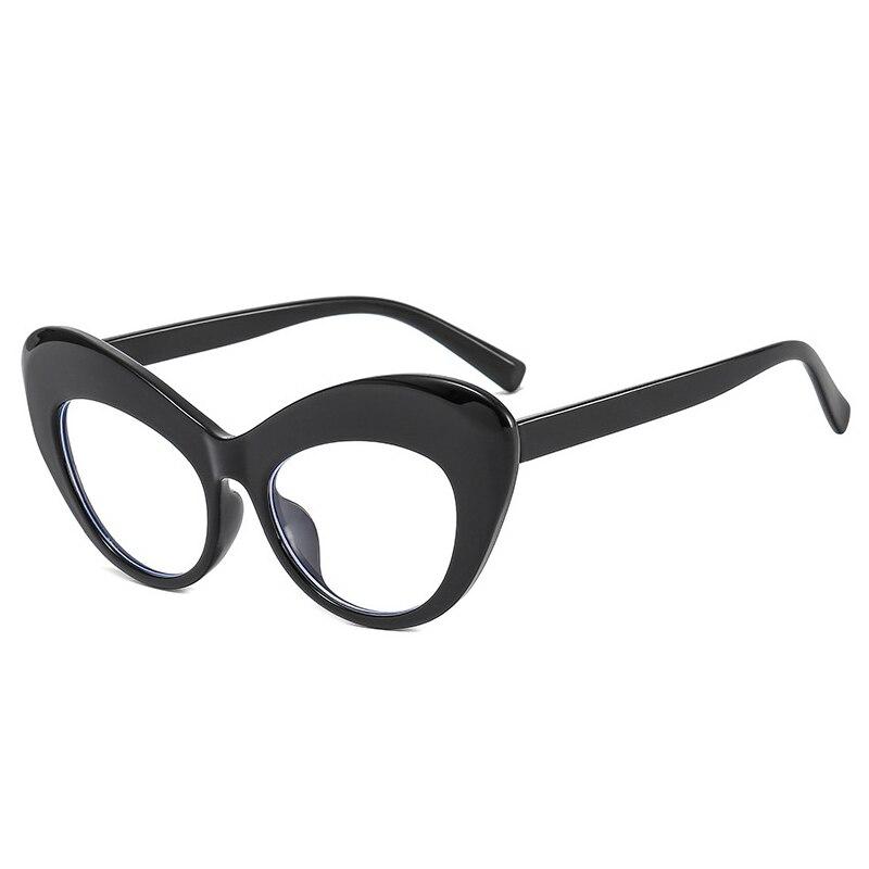 SO&EI Retro Clear Anti-Blu-Ray Lens Eyewear Fashion Colorful Cat Eye Women Optical Glasses Frame Spring Hinge Men Leopard Frame