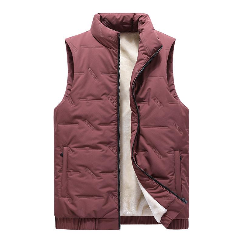 Autumn and Winter Light Down Jacket Warm Vest Men's Loose Short Back Vest Jacket