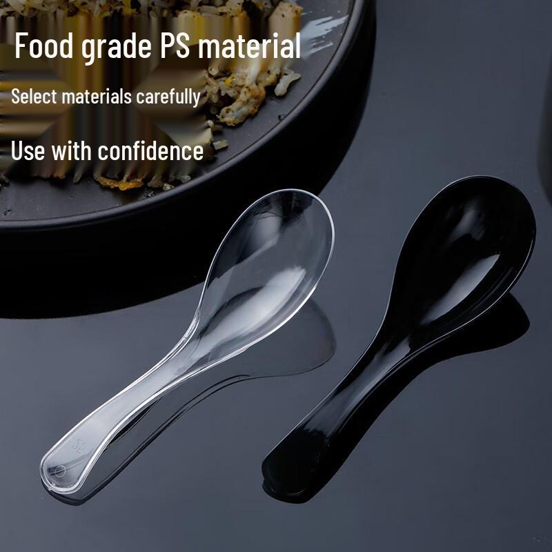 Penguin Group Individually Wrapped Disposable Crystal Dessert Spoons, 200 Count