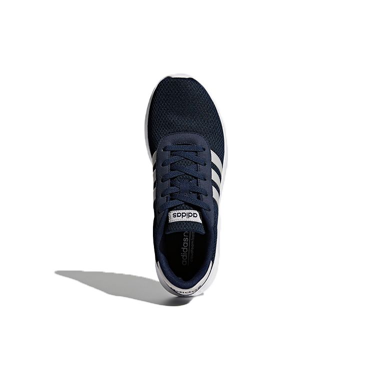 Adidas Neo Lite Racer Mesh Fabric Sports Comfortable Breathable Low-Top Lifestyle Casual Shoes Unisex Casual Shoes Deep-Blue Gray BB9775