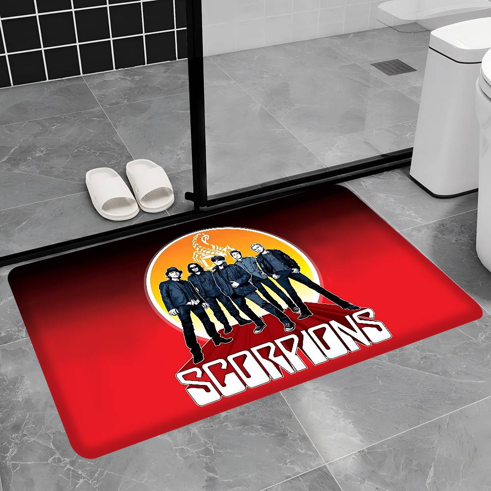 Hard Rock Band S-Scorpions Door Mat Kids Room Bedroom Decoration Balcony Anti-Slip Doormat Living Room Doormat Area Rug